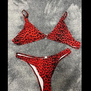 Shein cheetah bathing suit